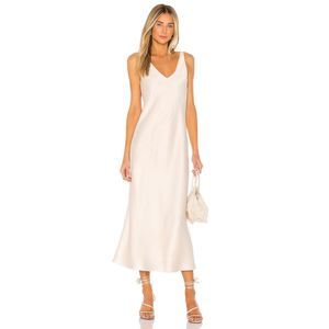 NEW Line & Dot Loulou Satin Dress in Cream Size XS REVOLVE MSRP $88